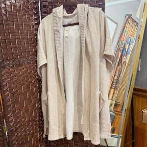 NWT Aerie Cozy Beige Open Front Cardigan